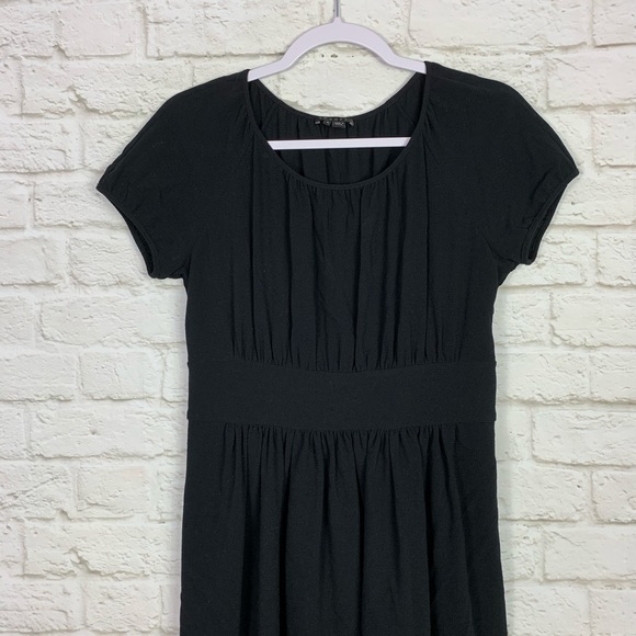 Theory Jillyn Silhouette Wool Silk Black Dress 4 - Picture 2 of 8